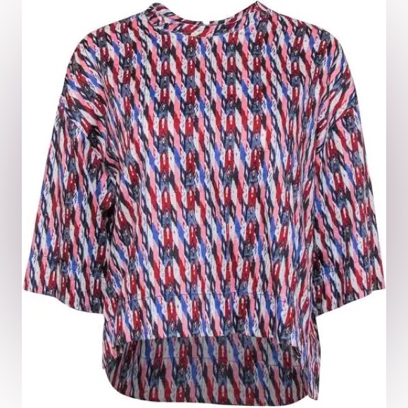 Isabel Marant Etoile Multicolored Tribal Print Cotton Blouse Top Size 34 - Picture 1 of 6